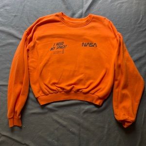 cropped nasa sweatshirt